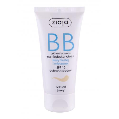 Ziaja BB Cream Oily and Mixed Skin SPF15 50 ml bb krém pro mastnou a smíšenou pleť pro ženy Light