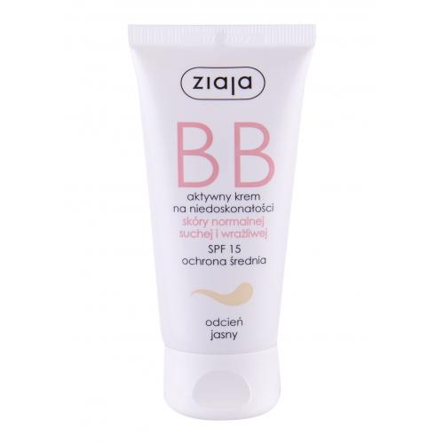 Ziaja BB Cream Normal and Dry Skin SPF15 50 ml bb krém pro normální a suchou pleť pro ženy Light