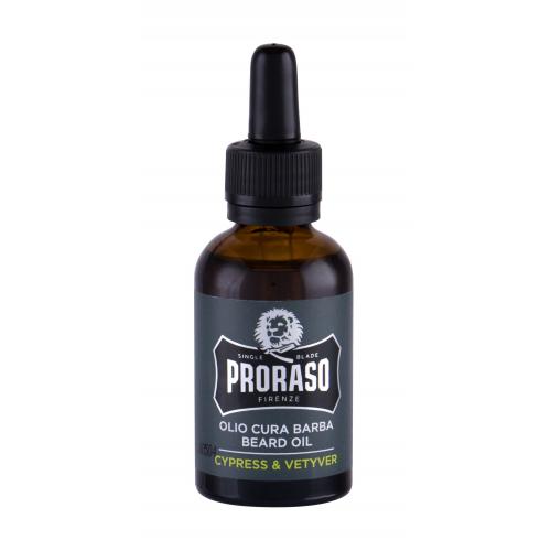 PRORASO Cypress & Vetyver Beard Oil 30 ml olej na vousy s vůní cypřiše a vetiveru pro muže