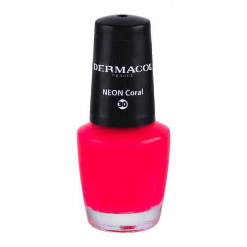 Dermacol Neon 5 ml neonový lak na nehty pro ženy 30 Neon Coral