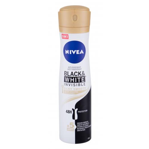 Nivea Black & White Invisible Silky Smooth 48h 150 ml antiperspirant pro citlivou pokožku po holení pro ženy