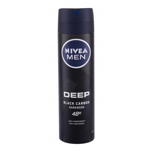 Nivea Men Deep Black Carbon 48H 150 ml antiperspirant deospray pro muže