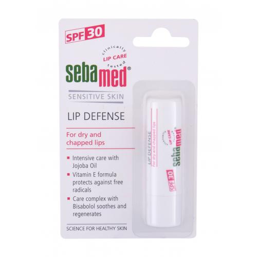 SebaMed Sensitive Skin Lip Defense SPF30 4,8 g regenerační balzám na rty s uv filtrem pro ženy
