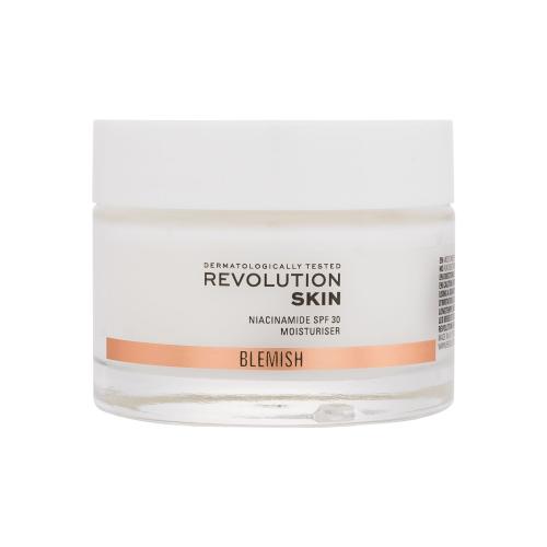 Revolution Skincare Blemish Niacinamide Moisturiser SPF30 50 ml denní pleťový krém s uv ochranou pro ženy
