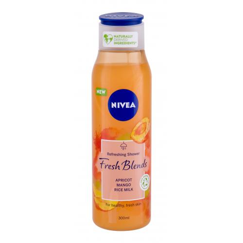 Nivea Fresh Blends Apricot 300 ml osvěžující sprchový gel s ovocnou vůní pro ženy
