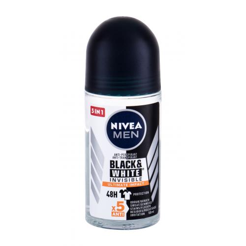 Nivea Men Invisible For Black & White Ultimate Impact 48h 50 ml antiperspirant nezanechávající stopy na oblečení pro muže
