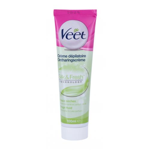 Veet Silk & Fresh™ Dry Skin 100 ml depilační krém s vůní lilie pro suchou pokožku pro ženy