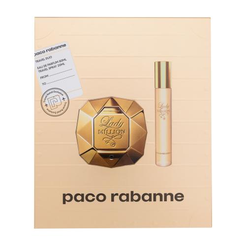 Paco Rabanne Lady Million dárková kazeta pro ženy parfémovaná voda 80 ml + parfémovaná voda 20 ml