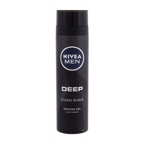 Nivea Men Deep Clean 200 ml gel na holení s aktivním uhlím pro muže