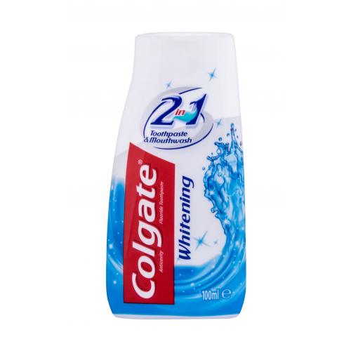 Colgate Whitening Toothpaste & Mouthwash 100 ml zubní pasta a ústní voda 2v1 unisex