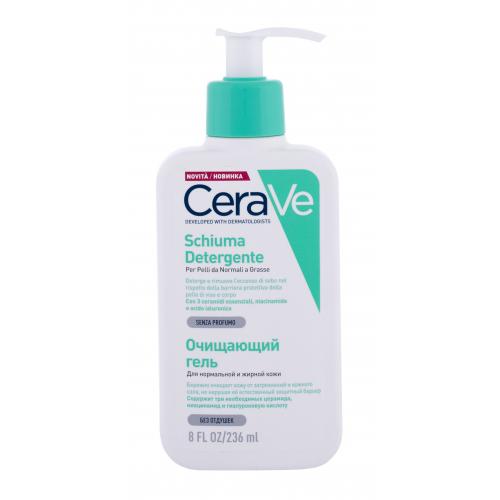 CeraVe Facial Cleansers Foaming Cleanser 236 ml čisticí pěnivý gel pro normální a mastnou pleť pro ženy