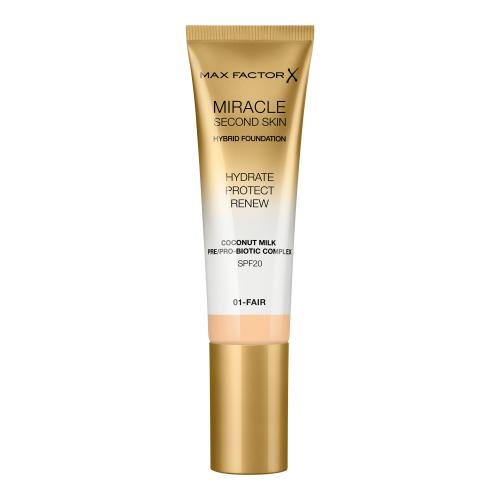 Max Factor Miracle Second Skin SPF20 30 ml hydratační make-up pro ženy 01 Fair