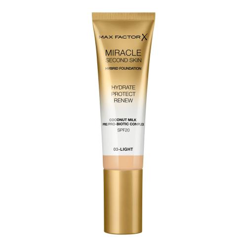 Max Factor Miracle Second Skin SPF20 30 ml hydratační make-up pro ženy 03 Light