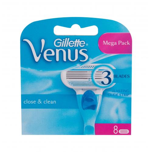Gillette Venus Close & Clean náhradní břit pro ženy náhradní břit 8 ks