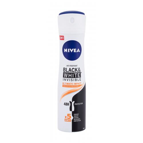 Nivea Black & White Invisible Ultimate Impact 48H 150 ml antiperspirant deospray pro ženy