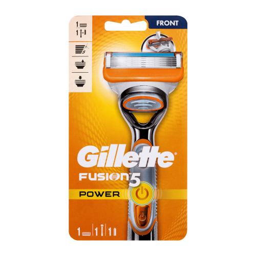 Gillette Fusion5 Power Silver 1 ks bateriový holicí strojek pro muže