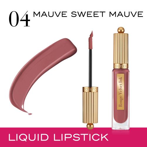 Bourjois Rouge Velvet Ink tekutá rtěnka s matným efektem odstín 04 Mauve Sweet Mauve 3.5 ml