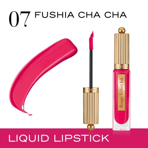 Bourjois Rouge Velvet Ink tekutá rtěnka s matným efektem odstín 07 Fushia Cha Cha 3.5 ml