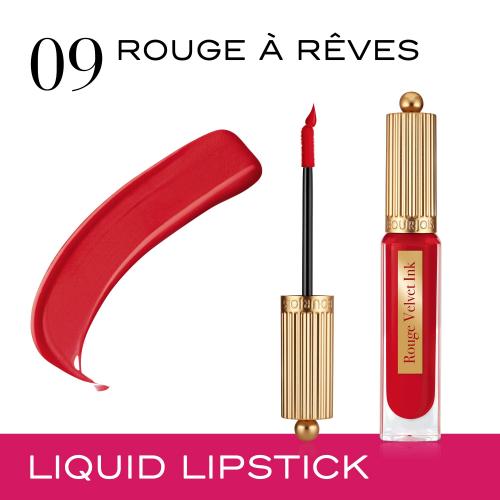 Bourjois Rouge Velvet Ink tekutá rtěnka pro matný efekt 09 Rouge a Reves 3,5 ml