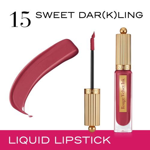 Bourjois Rouge Velvet Ink tekutá rtěnka s matným efektem odstín 15 Sweet Dar(k)ling 3.5 ml