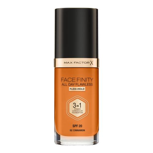 Max Factor Facefinity 3 in 1 SPF20 30 ml tekutý make-up s uv ochranou pro ženy 92 Cinnamon