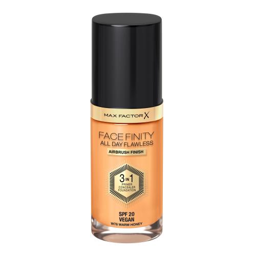 Max Factor Facefinity All Day Flawless SPF20 30 ml tekutý make-up s uv ochranou pro ženy W78 Warm Honey