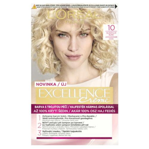 L'Oréal Paris Excellence Creme Triple Protection 48 ml barva na vlasy pro ženy 10 Lightest Ultimate Blonde
