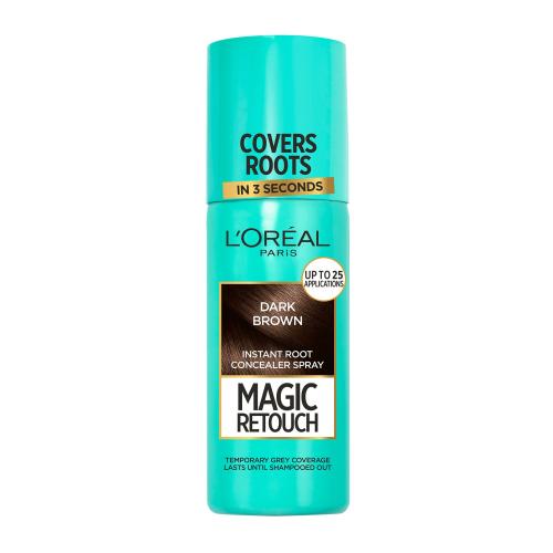 L'Oréal Paris Magic Retouch Instant Root Concealer Spray 75 ml sprej pro zakrytí odrostů pro ženy Dark Brown