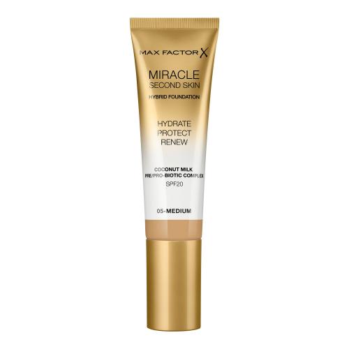 Max Factor Miracle Second Skin SPF20 30 ml hydratační make-up pro ženy 05 Medium