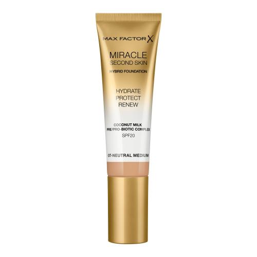 Max Factor Miracle Second Skin SPF20 30 ml hydratační make-up pro ženy 07 Neutral Medium