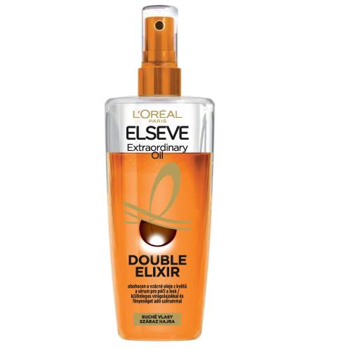 L'Oréal Paris Elseve Extraordinary Oil Double Elixir 200 ml vyživující sprej pro poškozené a suché vlasy pro ženy