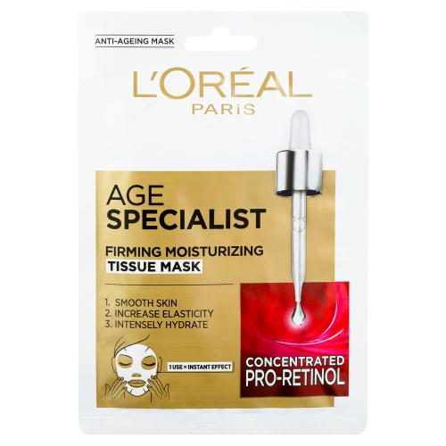 L´Oréal Paris Age Specialist zpevňující maska 45+ Firming Tissue Mask 30 g