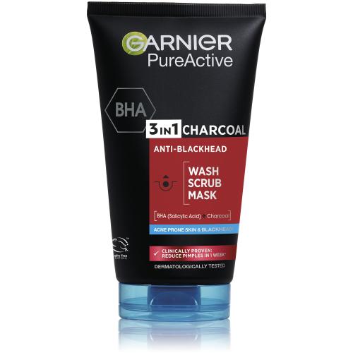 Garnier Pure Active 3in1 Charcoal 150 ml pleťová maska pro problematickou pleť unisex