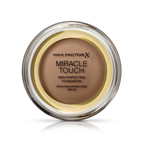 Max Factor Miracle Touch Skin Perfecting SPF30 11,5 g vysoce krycí make-up pro ženy 098 Toasted Almond