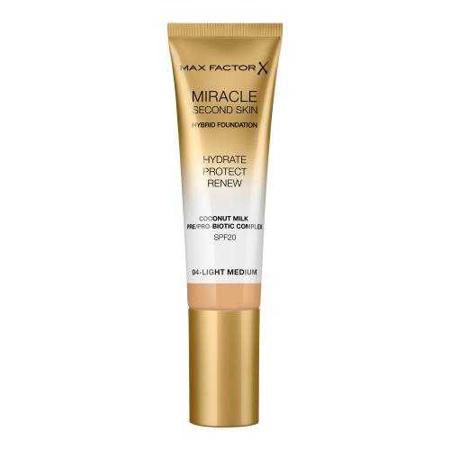 Max Factor Miracle Second Skin SPF20 30 ml hydratační make-up pro ženy 04 Light Medium