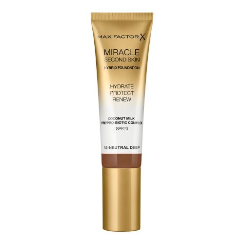 Max Factor Miracle Second Skin SPF20 30 ml hydratační make-up pro ženy 12 Neutral Deep