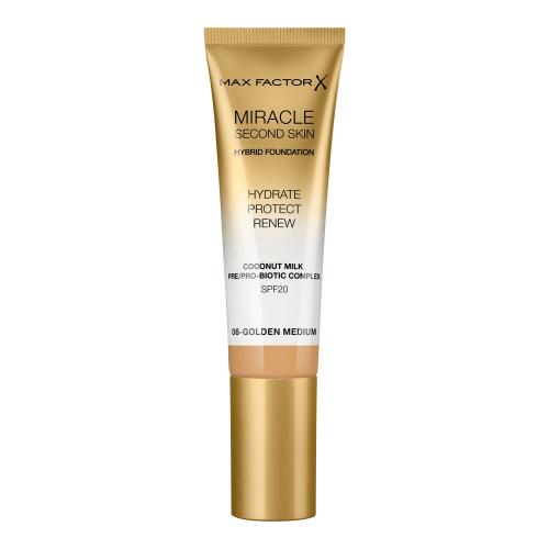 Max Factor Miracle Second Skin SPF20 30 ml hydratační make-up pro ženy 06 Golden Medium