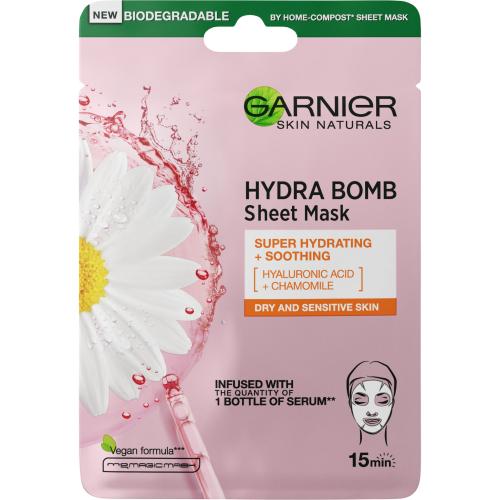 Garnier Skin Naturals Moisture + Comfort 1 ks pleťová maska pro ženy na suchou pleť; na citlivou a podrážděnou pleť; na dehydratovanou pleť