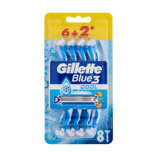 Gillette Blue3 Plus Cool, Jednorázové Holící Strojky Pro Muže, Balení Holících Strojků