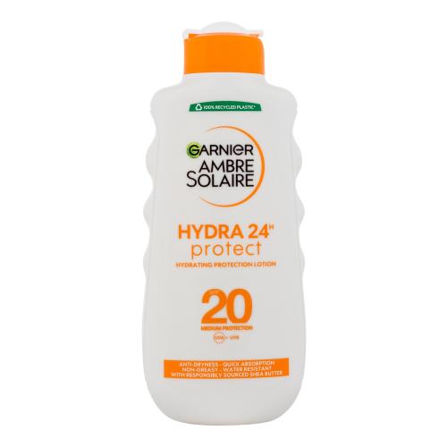 Garnier Ambre Solaire Hydra 24H Protect SPF20 200 ml voděodolné opalovací mléko s hydratačním účinkem unisex