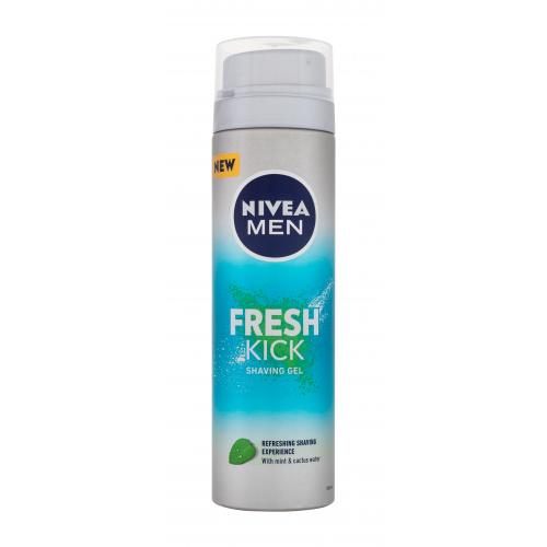 Nivea Men Fresh Kick Shaving Gel 200 ml gel pro hladké oholení pro muže