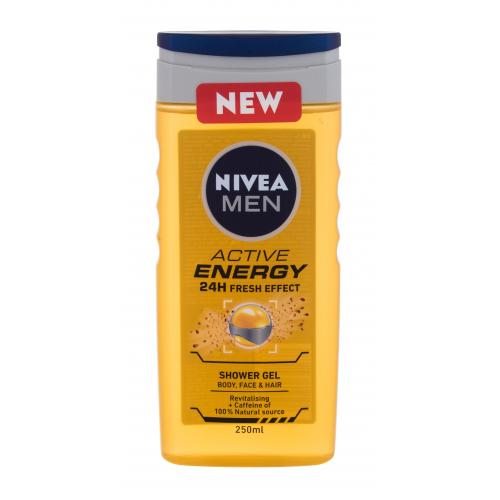 Nivea Men Active Energy 250 ml energizující sprchový gel na obličej, tělo i vlasy pro muže