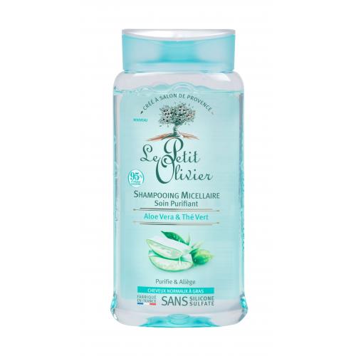 Le Petit Olivier Aloe Vera & Green Tea Purifying Micellar 250 ml šampon pro normální až mastné vlasy pro ženy