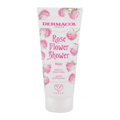 Dermacol Rose Flower Shower 200 ml sprchový krém proti vysušování pokožky pro ženy