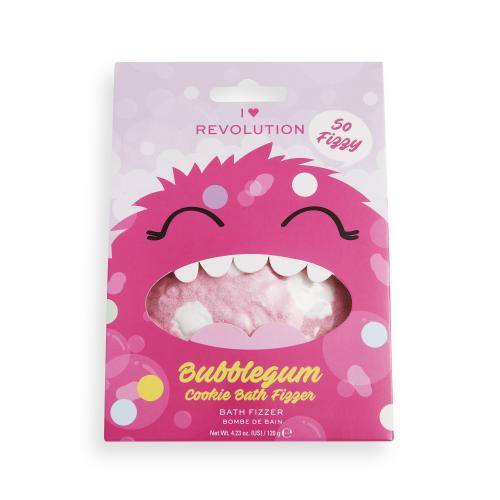 I Heart Revolution Cookie Bath Fizzer Bubblegum 120 g šumivá bomba do koupele s vůní žvýkačky pro ženy
