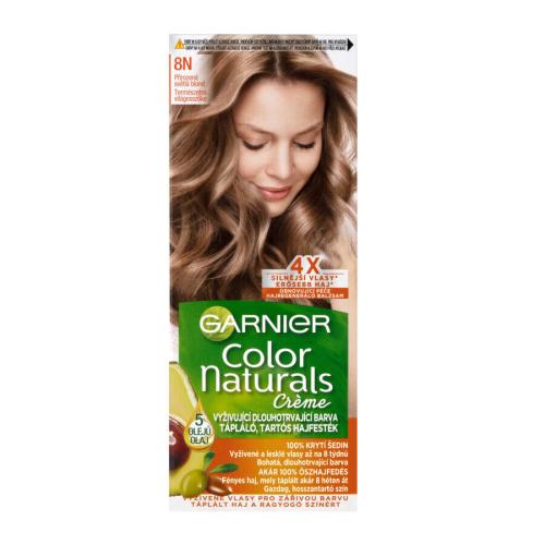 Garnier Color Naturals permanentní barva na vlasy 8N světlá blond, 60+40+12ml