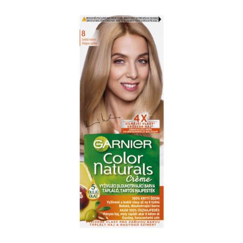 Garnier Color Naturals Créme 40 ml permanentní zářivá barva na vlasy pro ženy 8 Deep Medium Blond