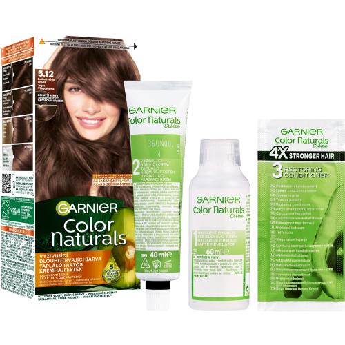 Garnier Color Naturals Créme 40 ml permanentní zářivá barva na vlasy pro ženy 5,12 Icy Light Brown