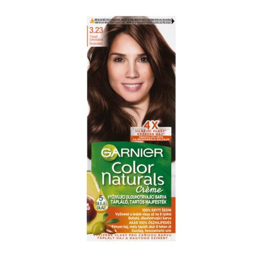 Garnier Color Naturals Créme 40 ml permanentní zářivá barva na vlasy pro ženy 3,23 Dark Quartz