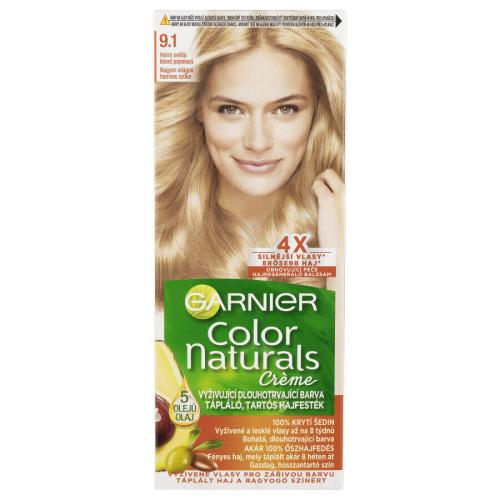 Garnier Color Naturals Créme 40 ml permanentní zářivá barva na vlasy pro ženy 9,1 Natural Extra Light Ash Blond